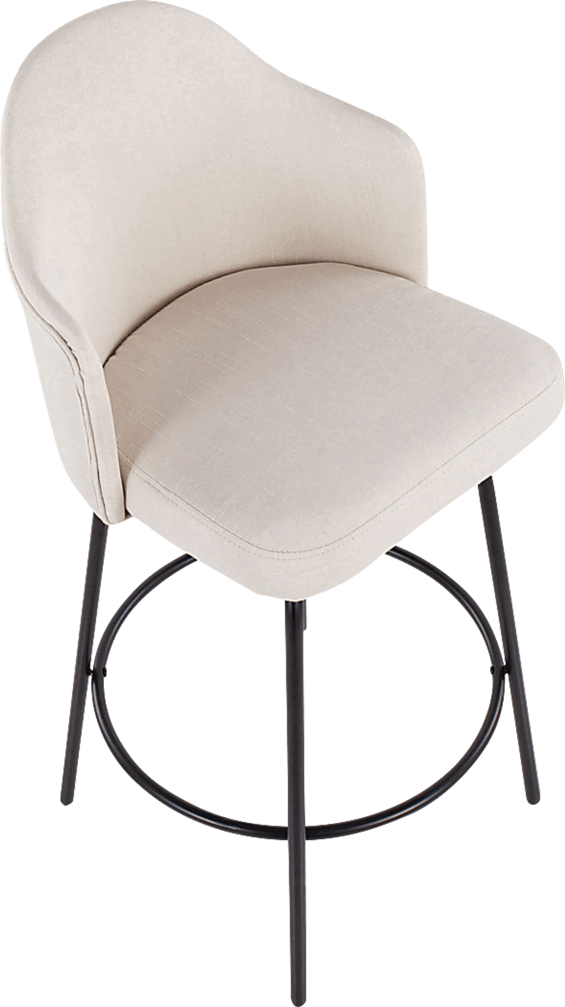 Comosa Cream Counter Height Stool, Set of 2 - Image 7