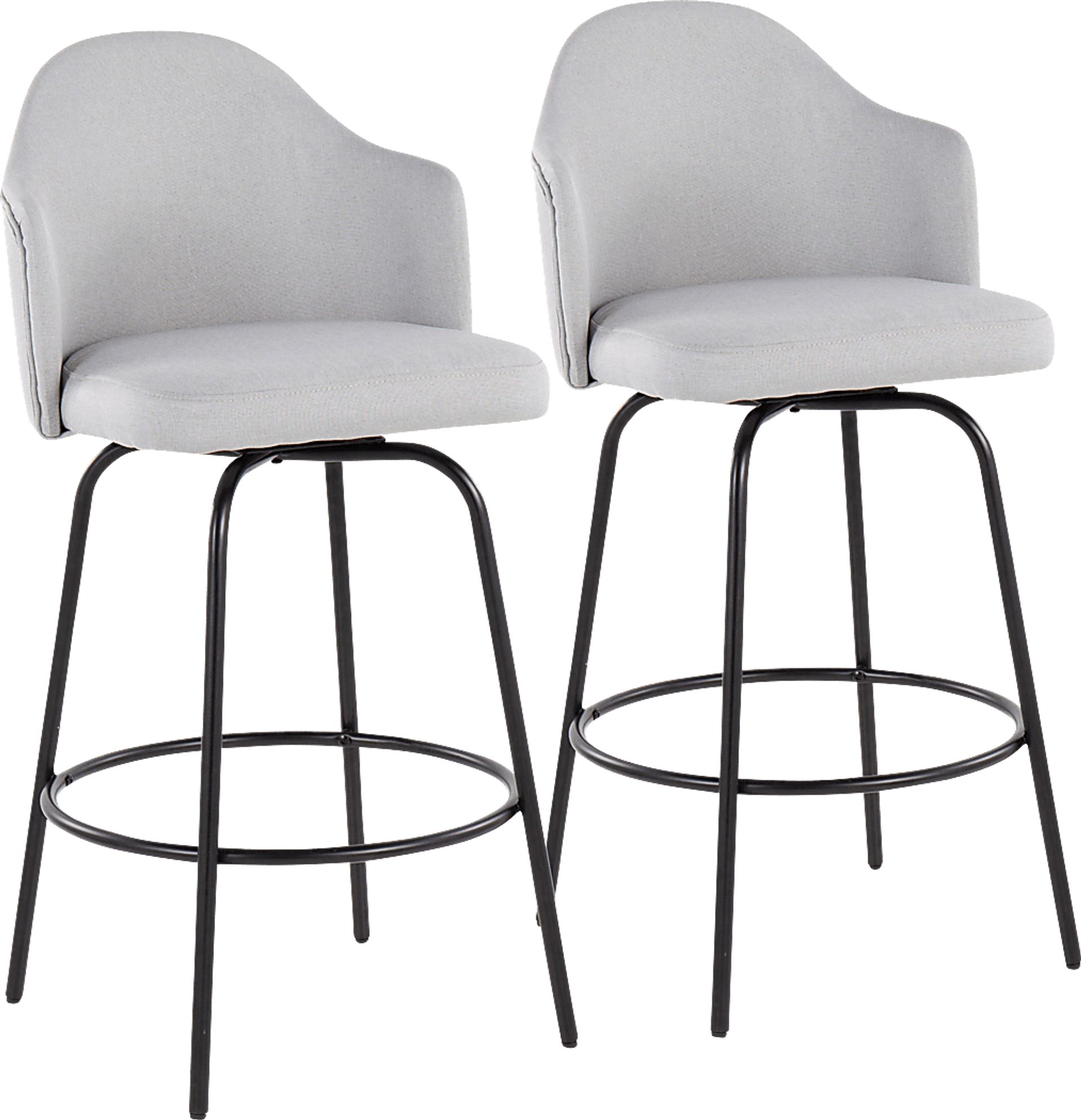 Comosa Light Gray Counter Height Stool, Set of 2 - Image 1
