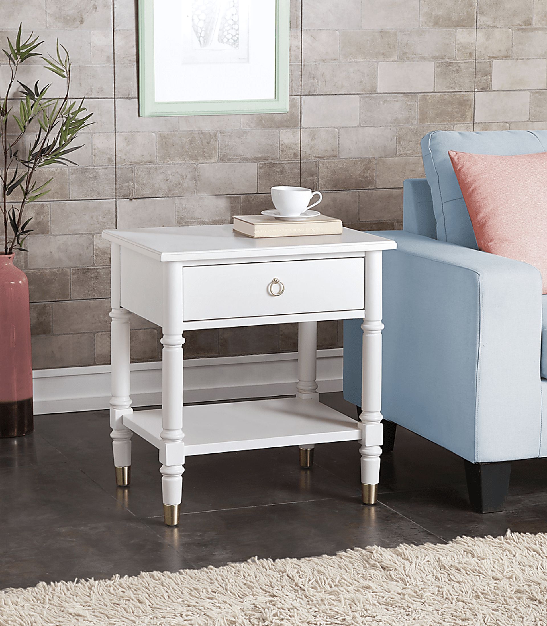 Compson White End Table - Image 7