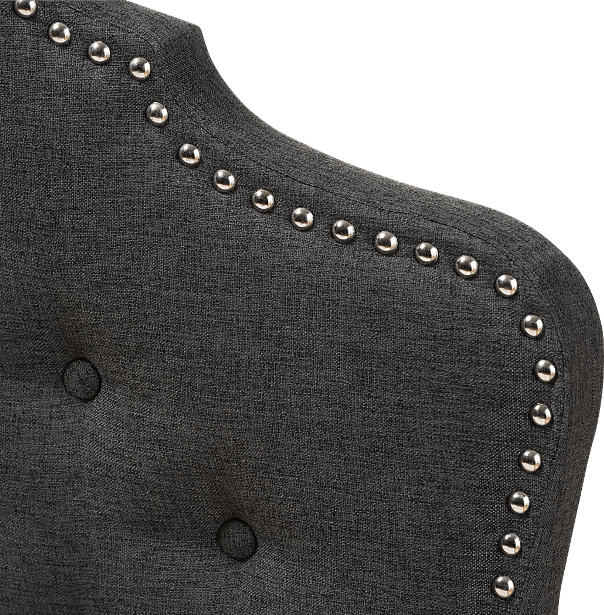 Conagra Charcoal Queen Upholstered Headboard - Image 4