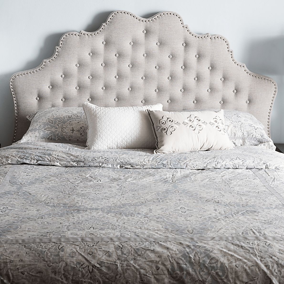 Conagra Gray Twin Upholstered Headboard