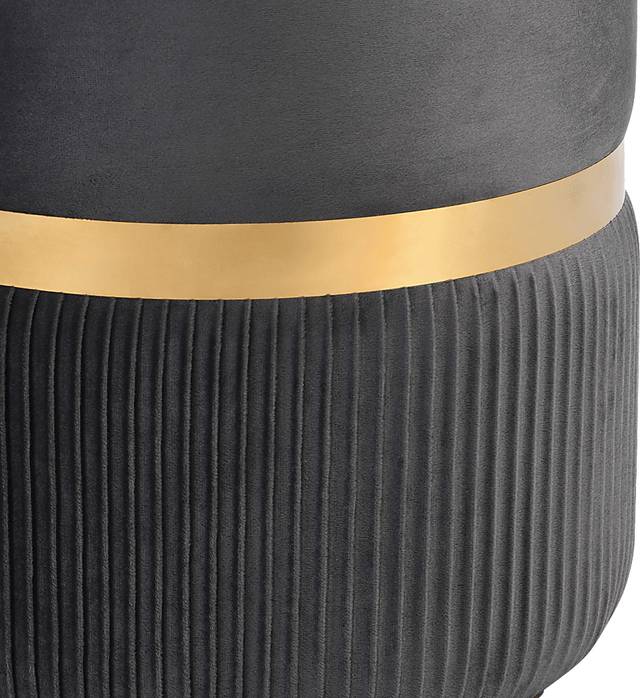 Concona Gray/Gold Storage Ottoman - Thumbnail - Image 6