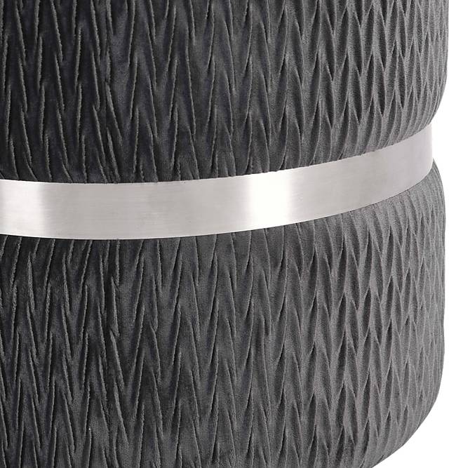Concona Gray/Silver Storage Ottoman - Thumbnail - Image 6
