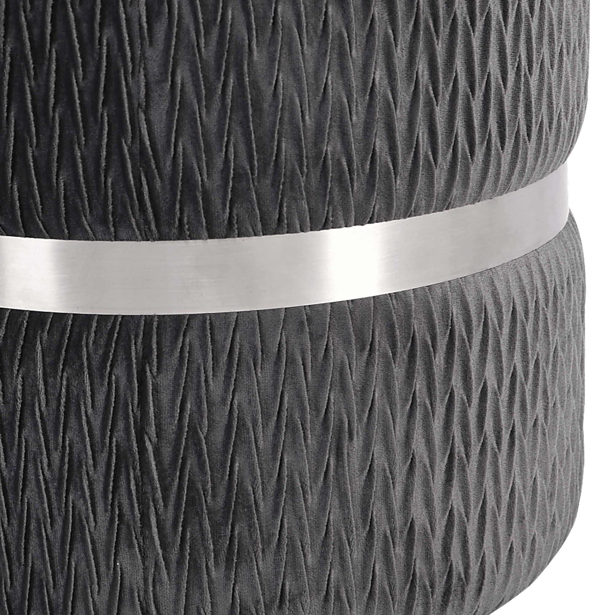 Concona Gray/Silver Storage Ottoman - Image 6