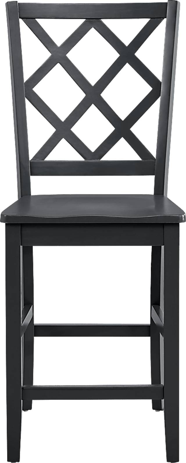Concord Black Counter Height Diamond Back Stool - Thumbnail - Image 2