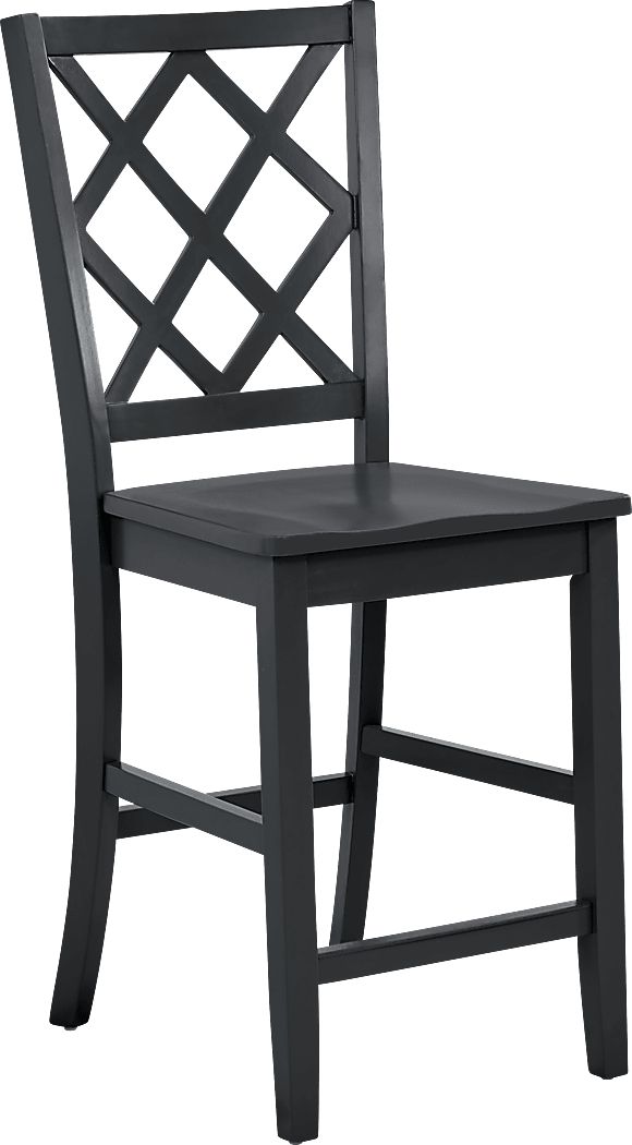 Concord Black Counter Height Diamond Back Stool
