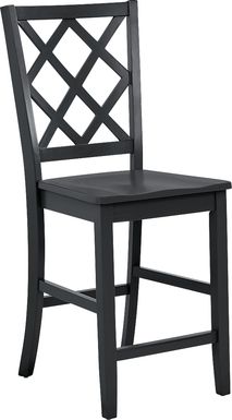 Concord Black Counter Height Diamond Back Stool