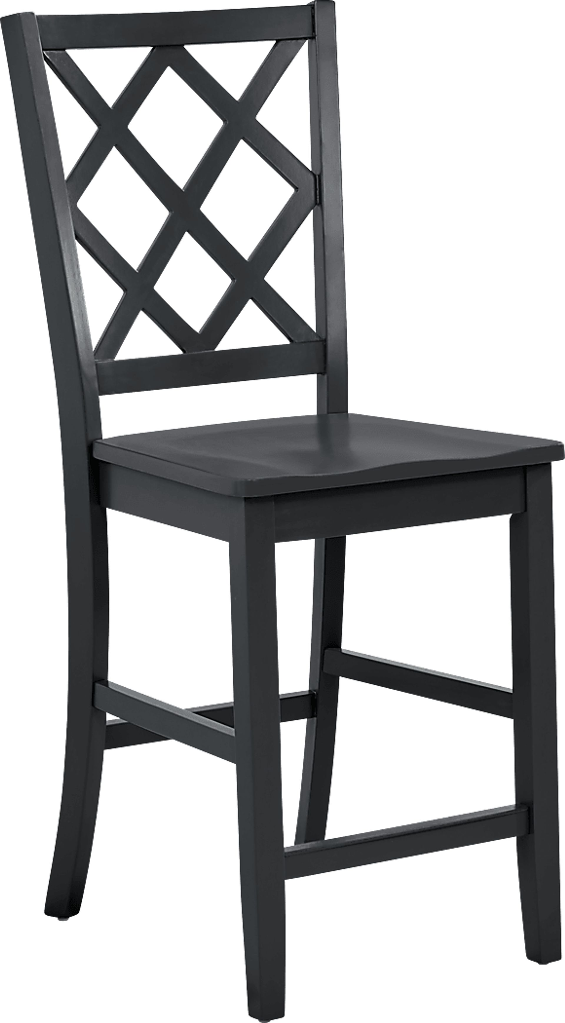 Concord Black Counter Height Diamond Back Stool - Image 1