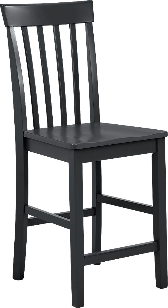 Concord Black Counter Height Slat Back Stool