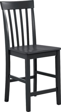 Concord Black Counter Height Slat Back Stool