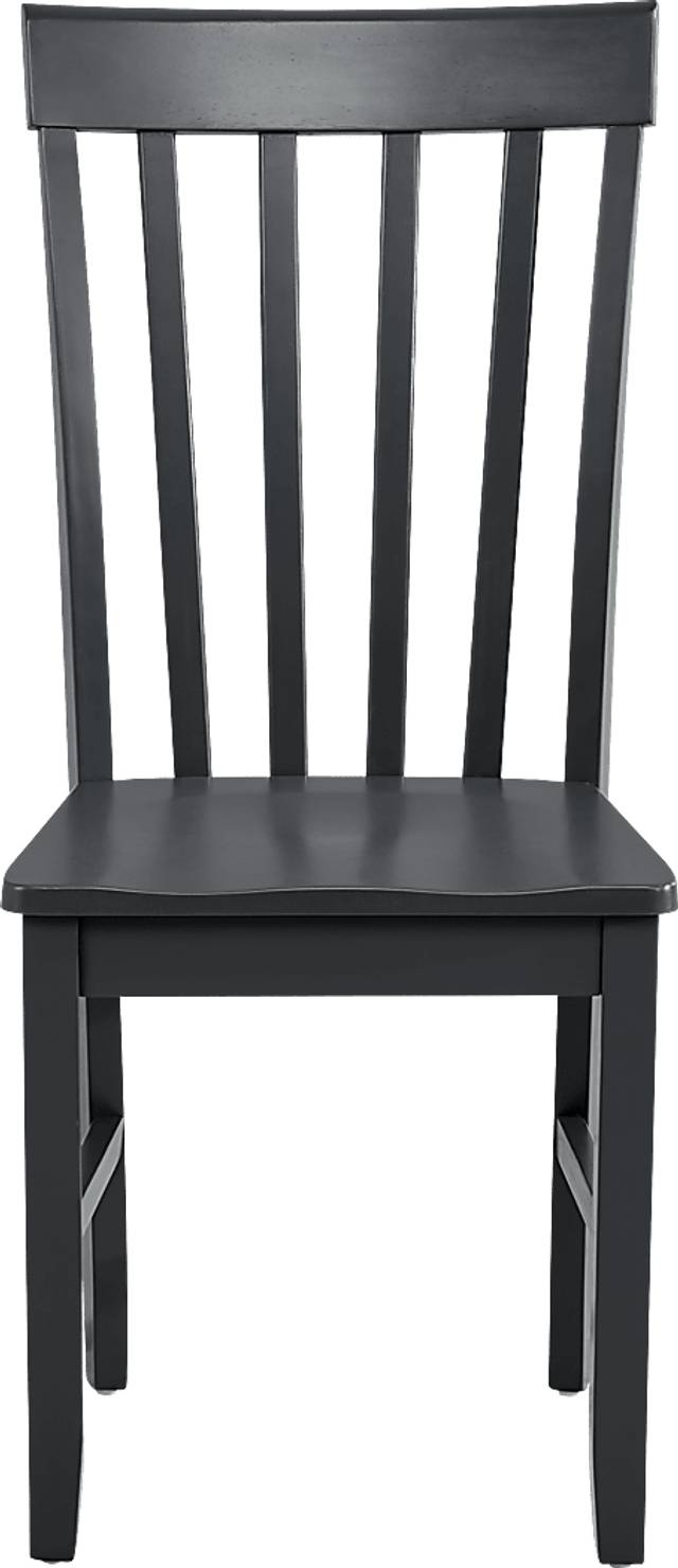 Concord Black Slat Back Side Chair - Thumbnail - Image 2