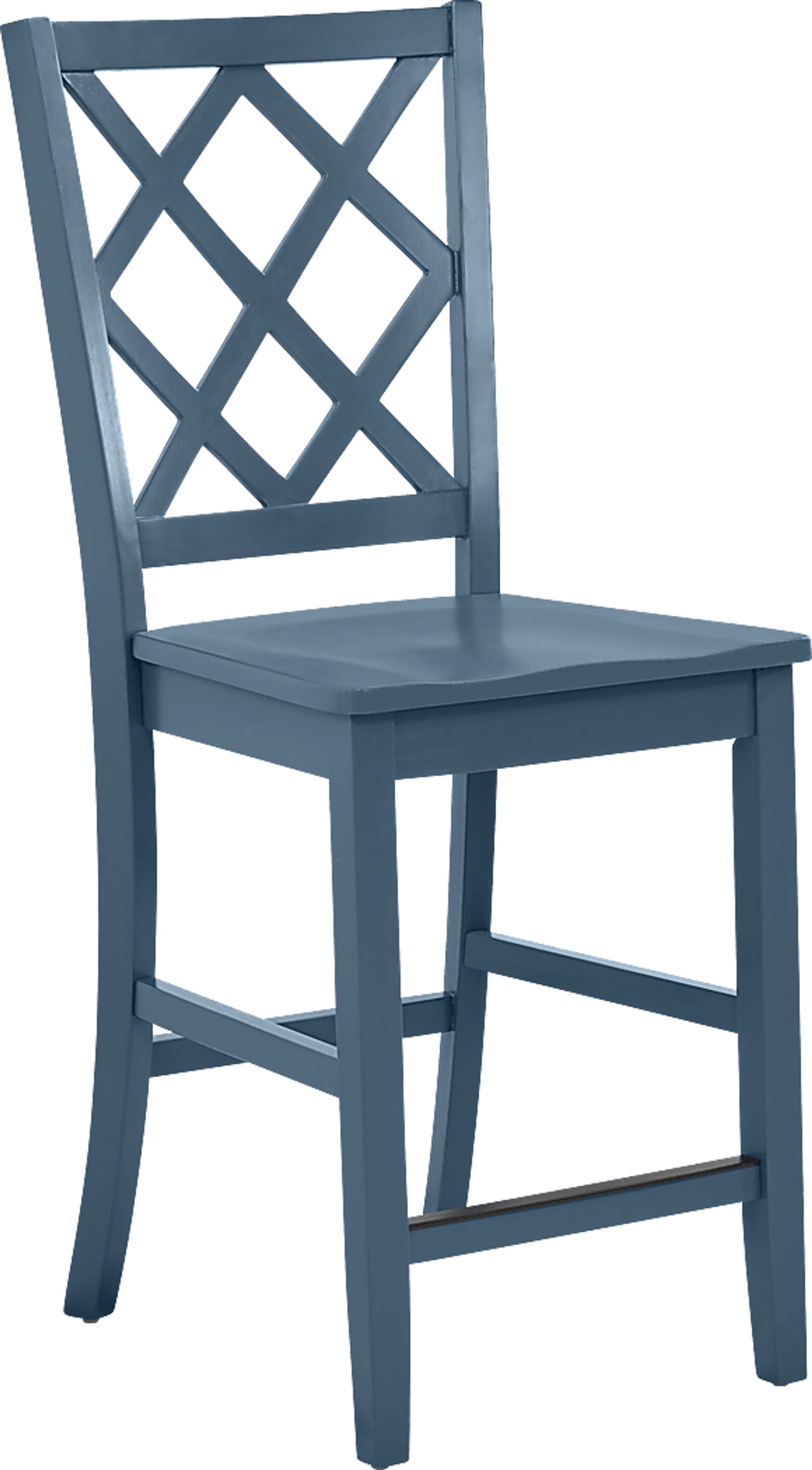 Concord White 5 Pc Counter Height Drop Leaf Dining Room with Blue Diamond Back Stools - Image 9