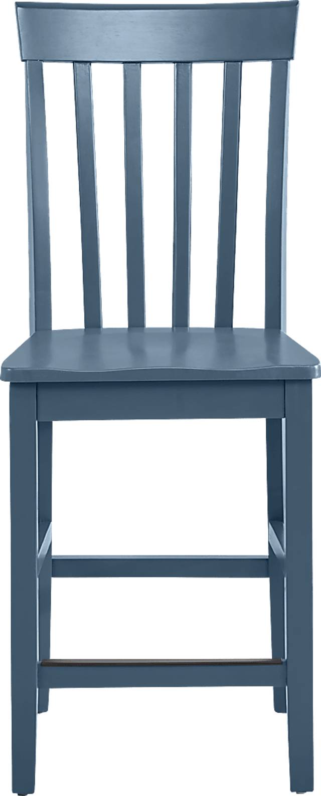 Concord White 5 Pc Counter Height Drop Leaf Dining Room with Blue Slat Back Stools - Thumbnail - Image 10