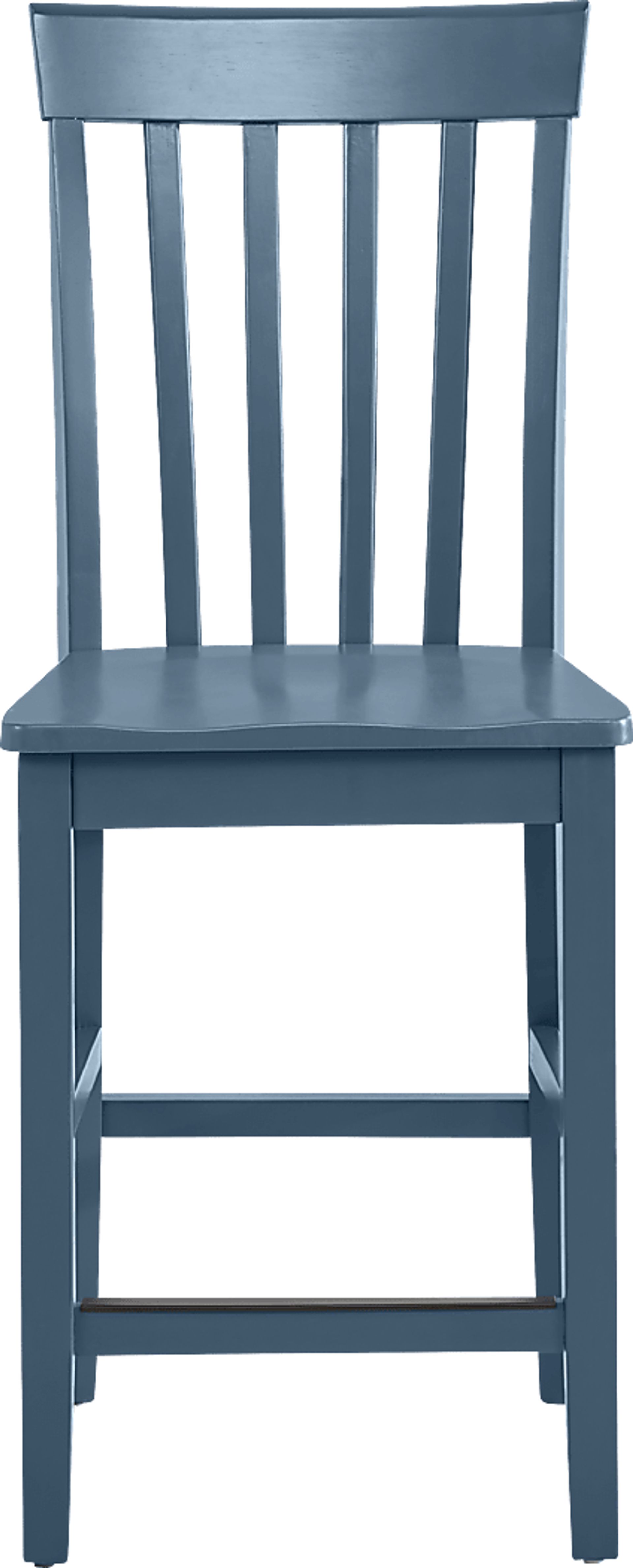 Concord White 5 Pc Counter Height Drop Leaf Dining Room with Blue Slat Back Stools - Image 10