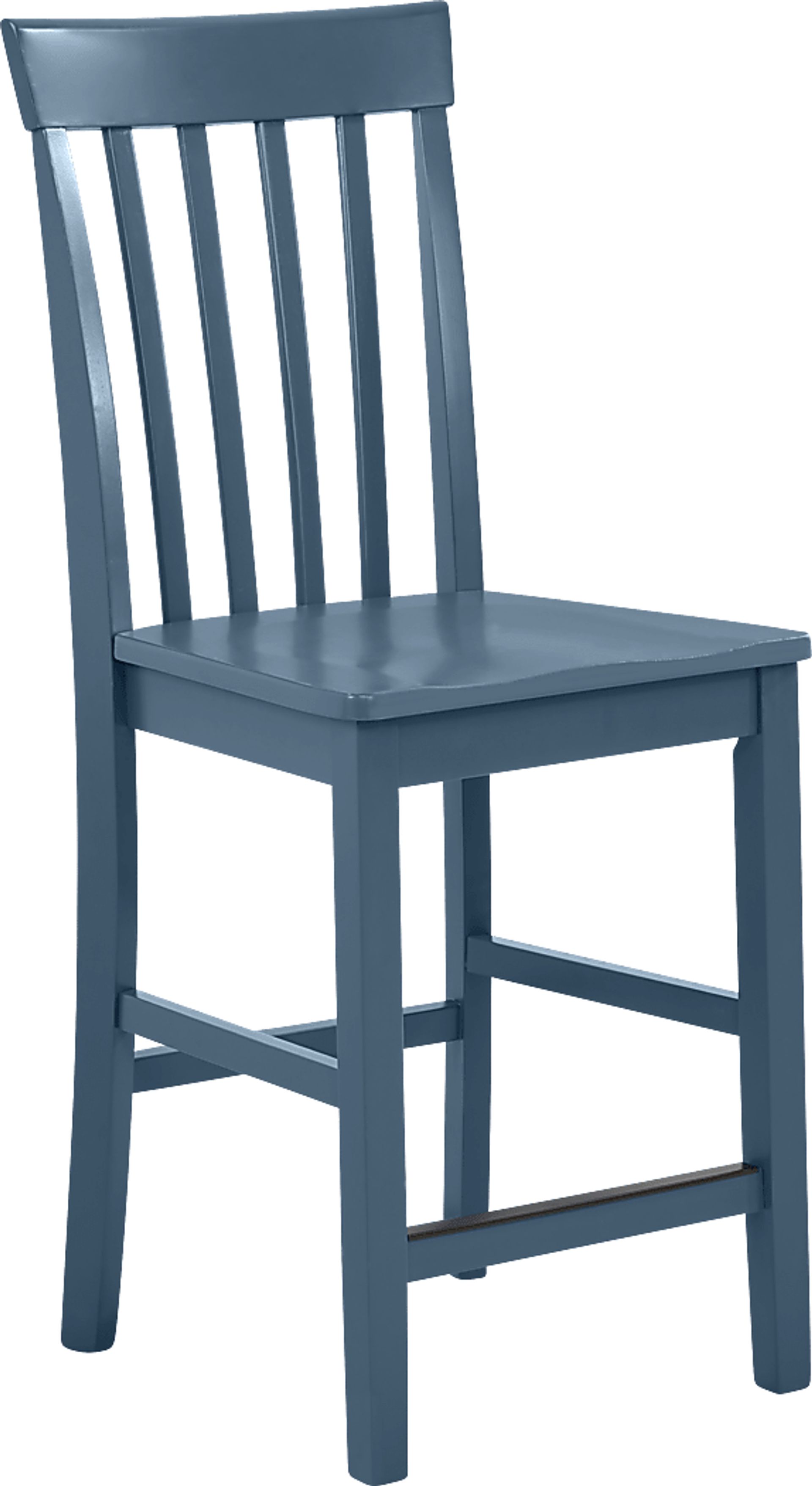 Concord White 5 Pc Counter Height Drop Leaf Dining Room with Blue Slat Back Stools - Image 9