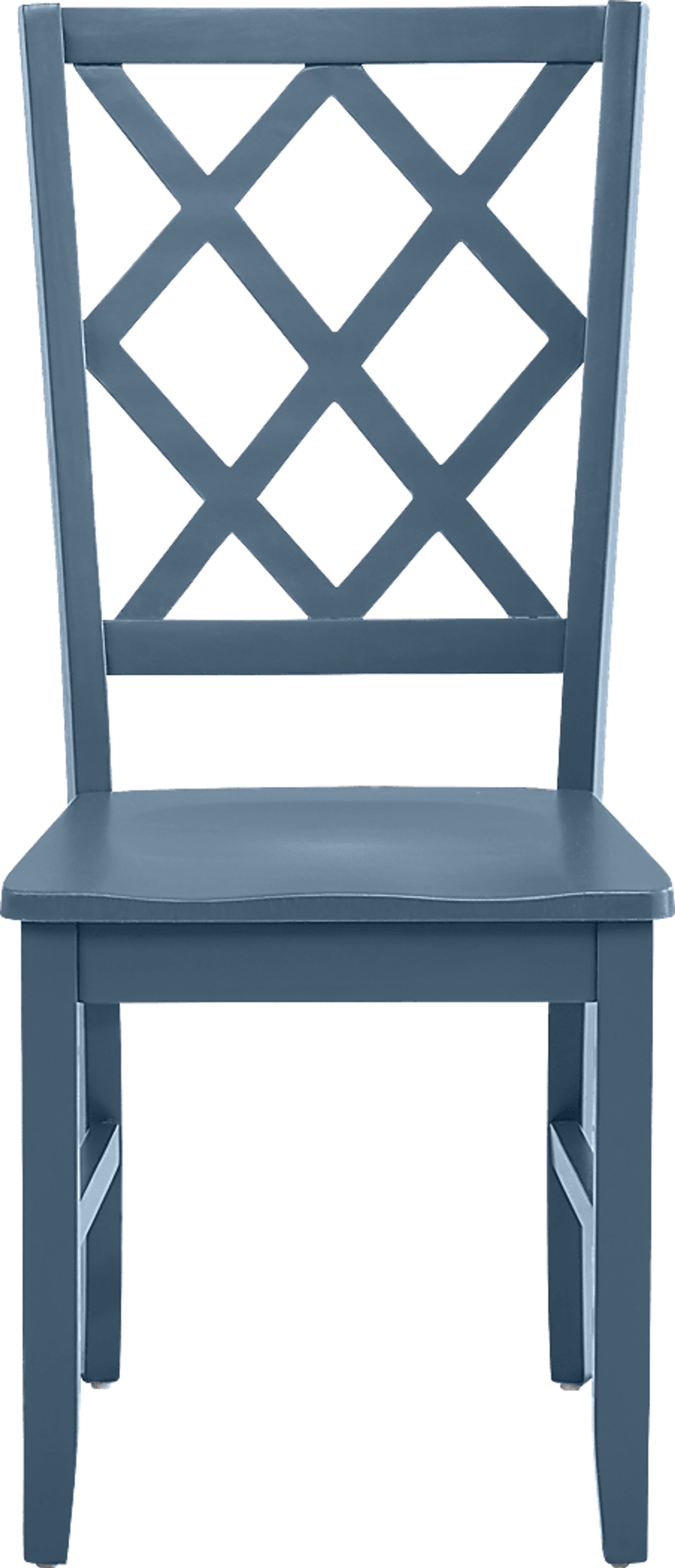 Concord White 5 Pc Drop Leaf Dining Room with Blue Diamond Back Chairs - Image 10