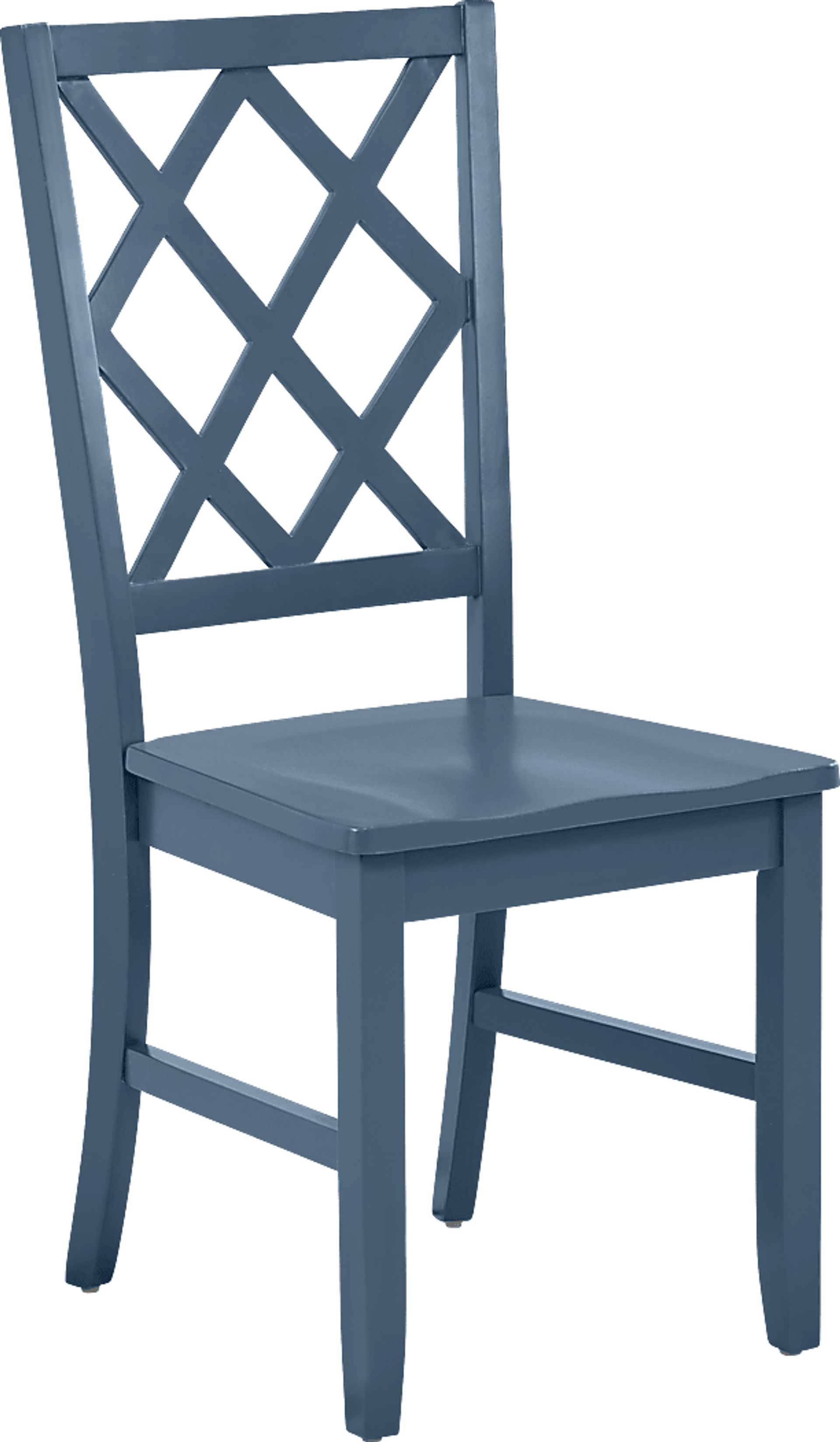 Concord White 5 Pc Drop Leaf Dining Room with Blue Diamond Back Chairs - Image 9