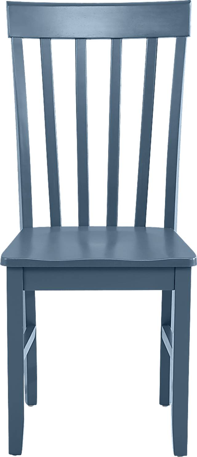 Concord White 5 Pc Drop Leaf Dining Room with Blue Slat Back Chairs - Thumbnail - Image 10