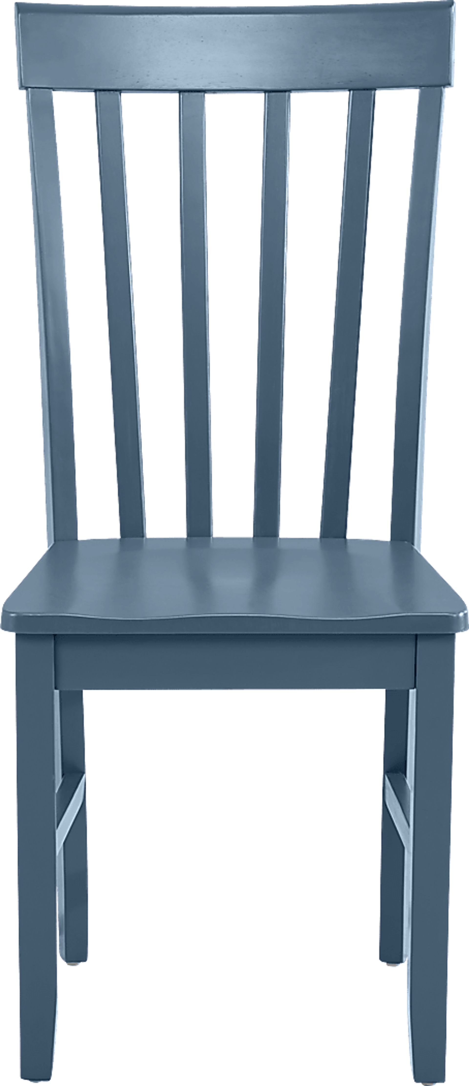 Concord White 5 Pc Drop Leaf Dining Room with Blue Slat Back Chairs - Image 10