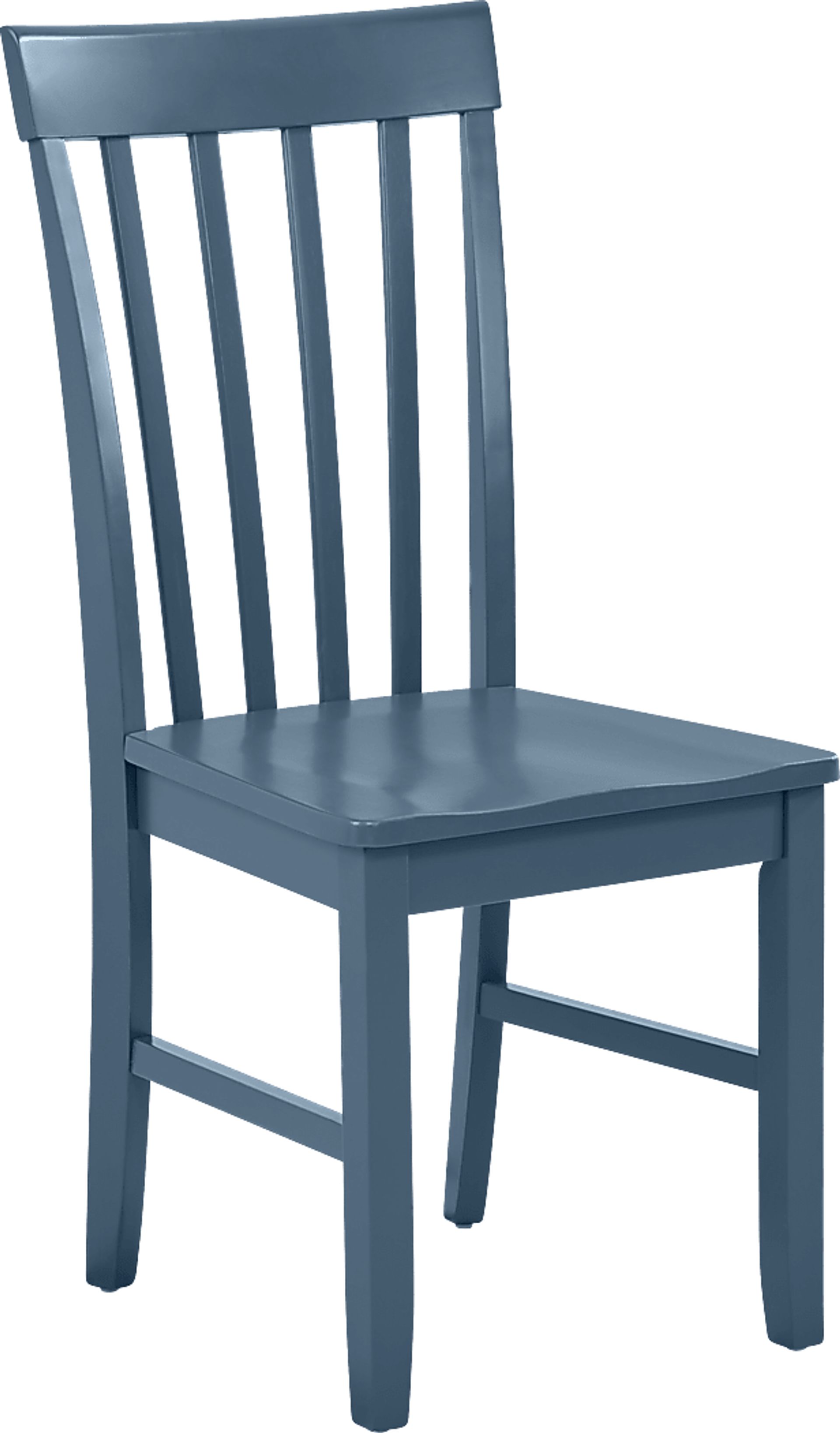 Concord White 5 Pc Drop Leaf Dining Room with Blue Slat Back Chairs - Image 9