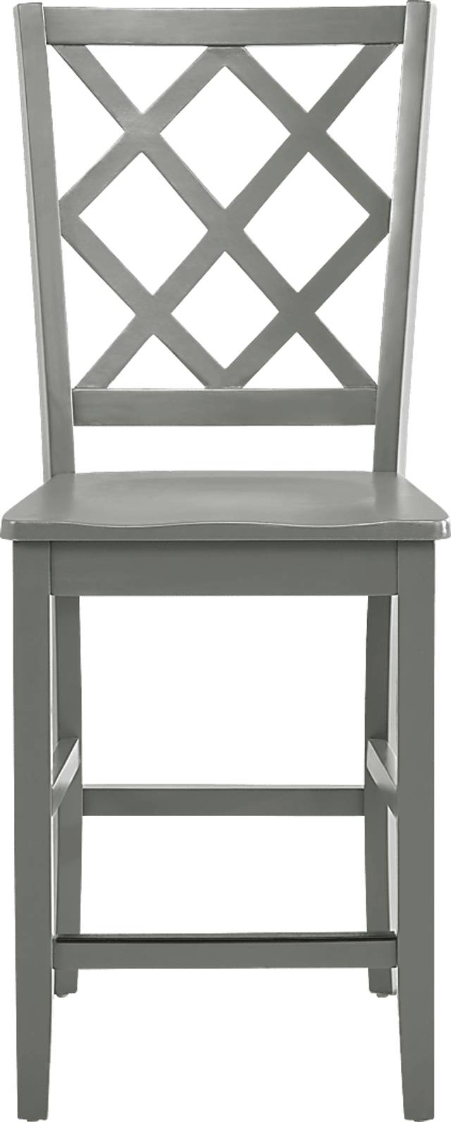 Concord White 5 Pc Counter Height Drop Leaf Dining Room with Gray Diamond Back Stools - Thumbnail - Image 10