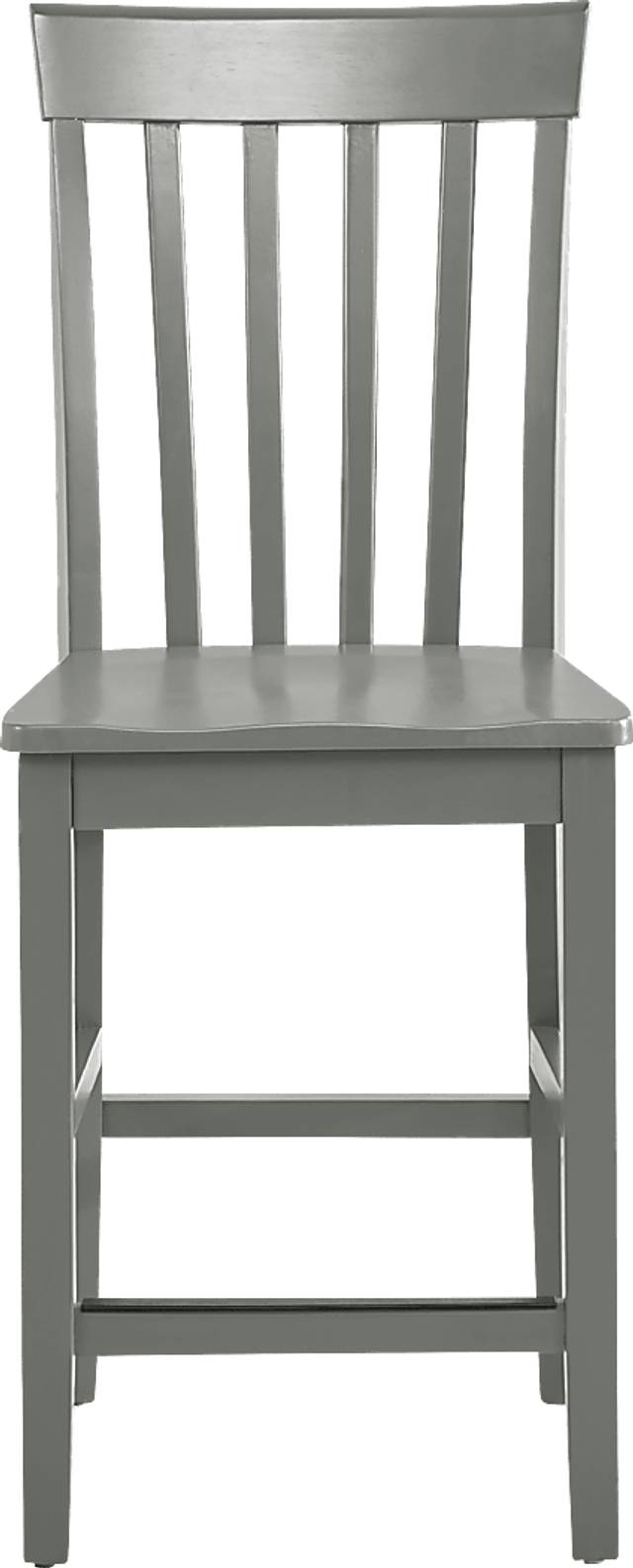Concord White 5 Pc Counter Height Drop Leaf Dining Room with Gray Slat Back Stools - Thumbnail - Image 10
