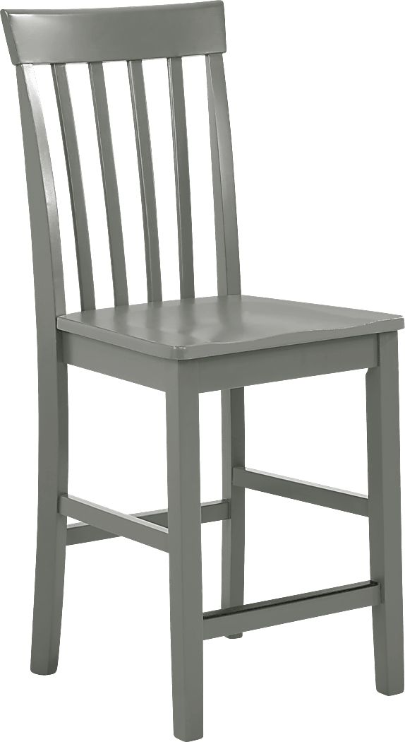 Concord Gray Counter Height Slat Back Stool