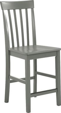 Concord Gray Counter Height Slat Back Stool