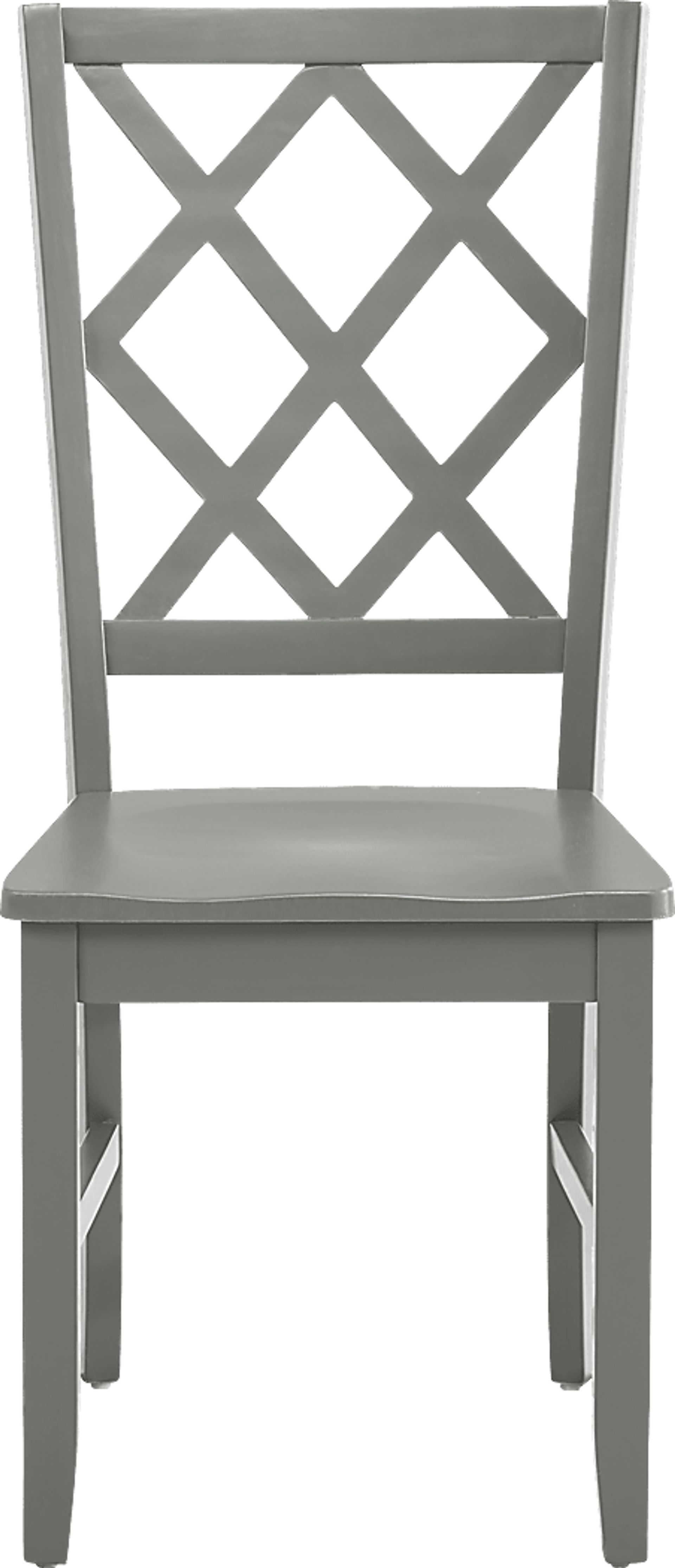 Concord White 5 Pc Drop Leaf Dining Room with Gray Diamond Back Chairs - Image 10