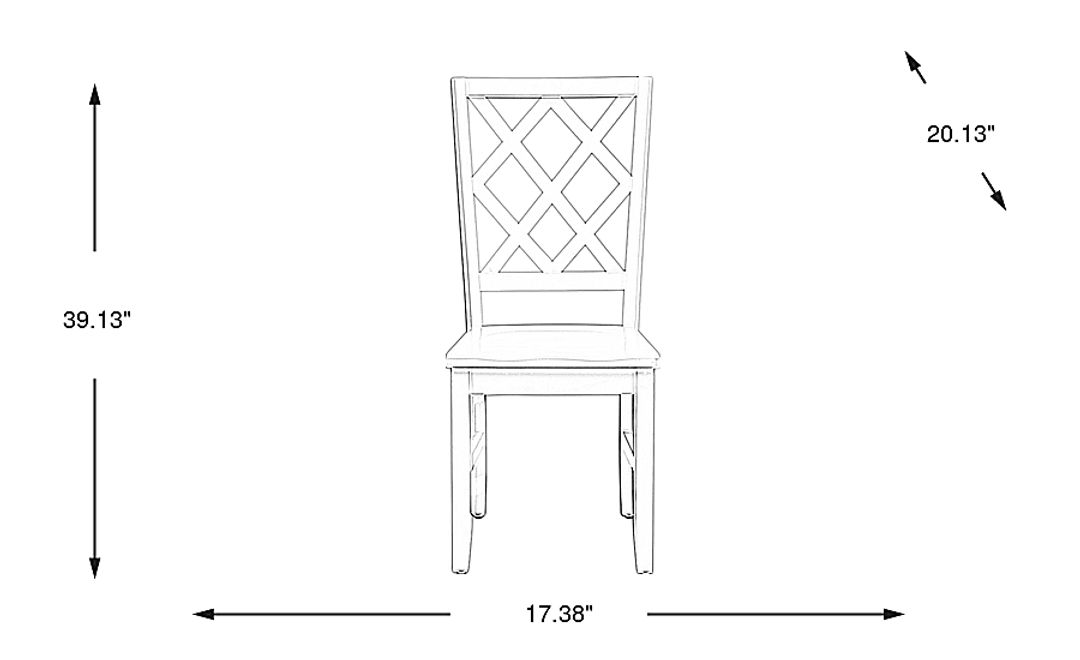 Concord Gray Diamond Back Chair