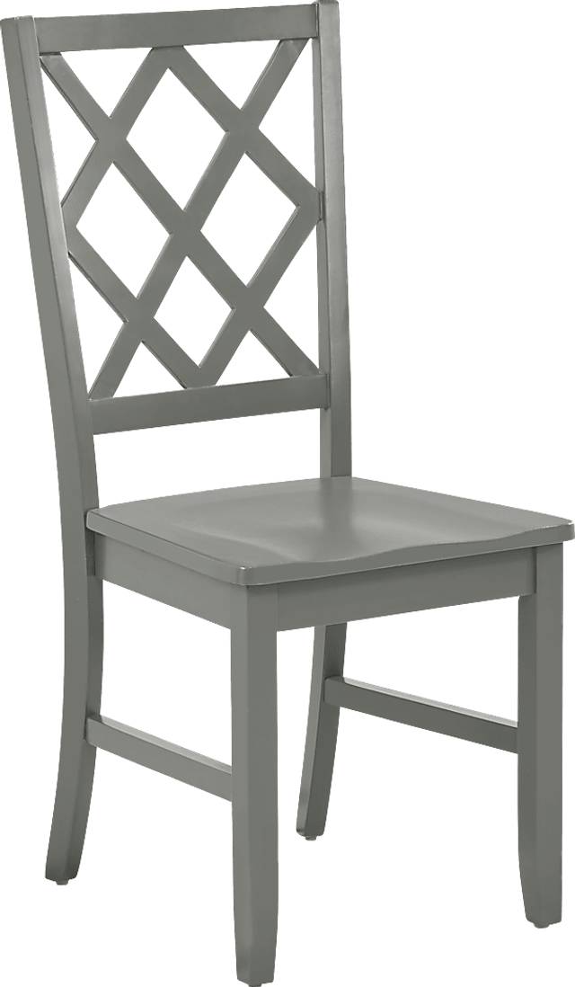 Concord White 5 Pc Drop Leaf Dining Room with Gray Diamond Back Chairs - Thumbnail - Image 9