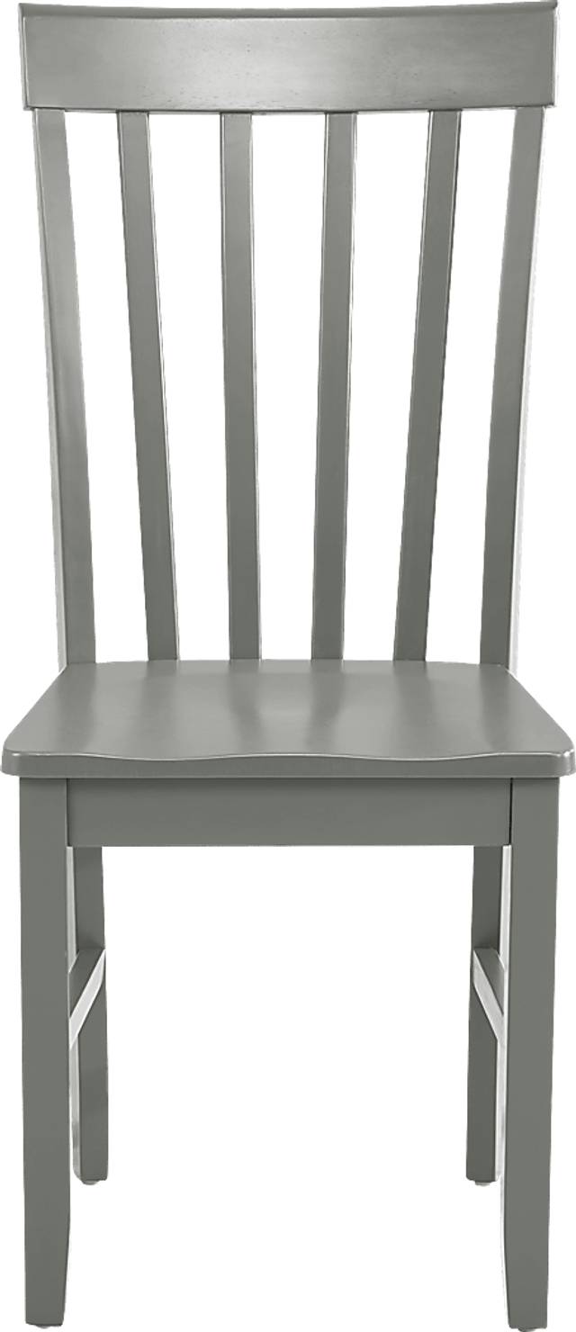 Concord White 5 Pc Drop Leaf Dining Room with Gray Slat Back Chairs - Thumbnail - Image 10