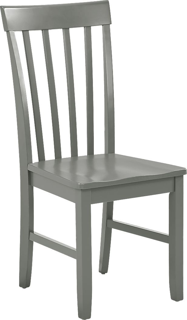 Concord Gray Slat Back Side Chair