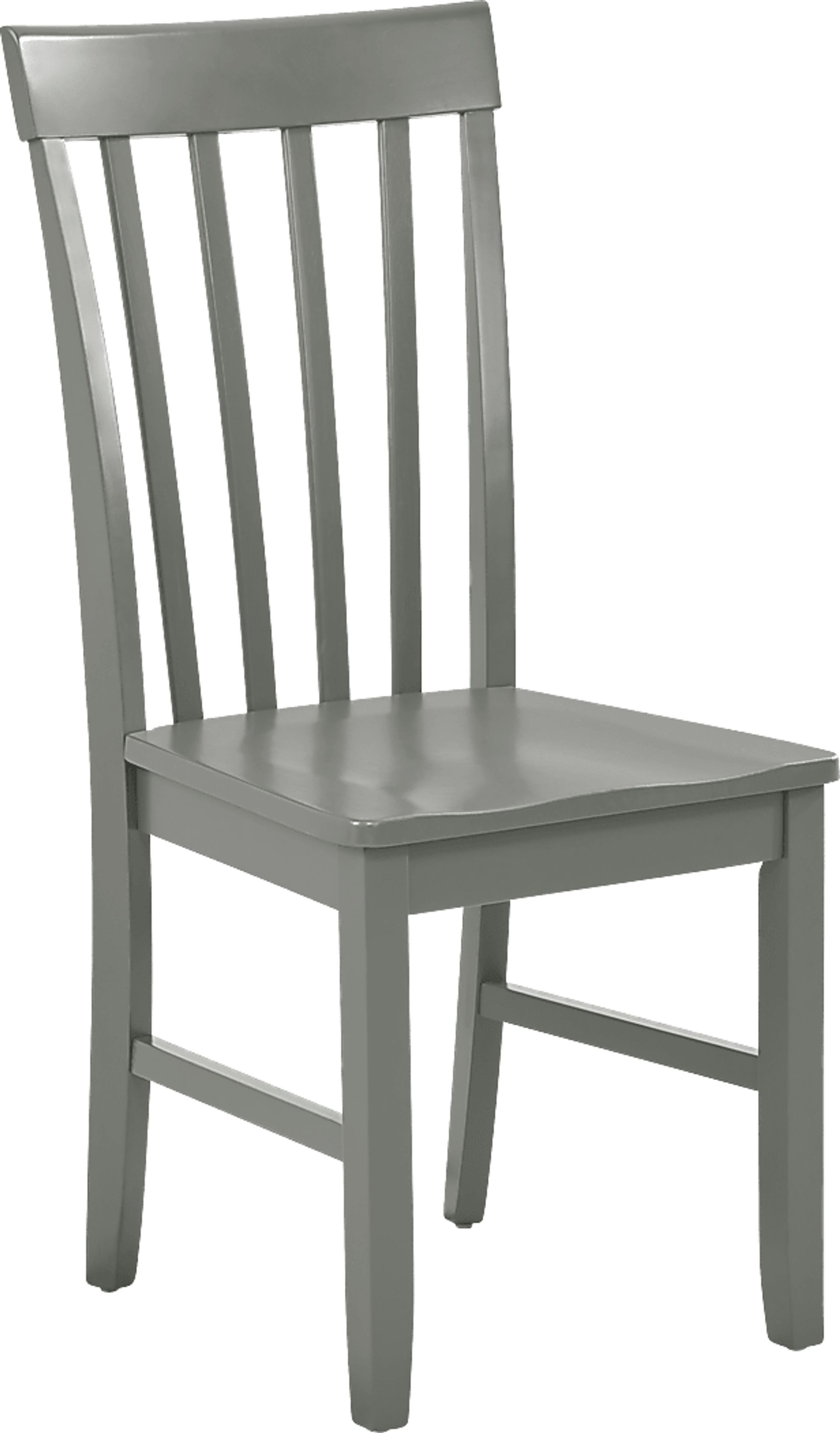 Concord White 5 Pc Drop Leaf Dining Room with Gray Slat Back Chairs - Image 9