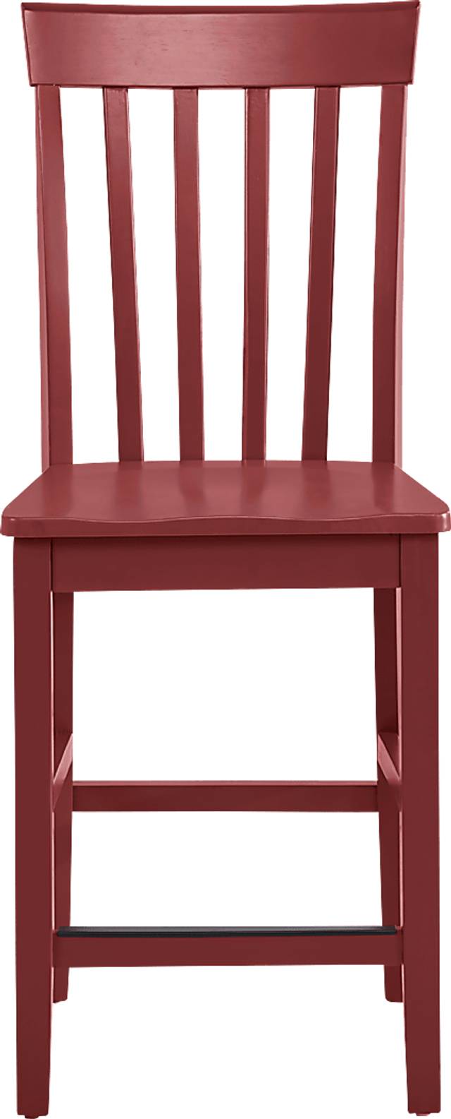 Concord White 5 Pc Counter Height Drop Leaf Dining Room with Red Slat Back Stools - Thumbnail - Image 10