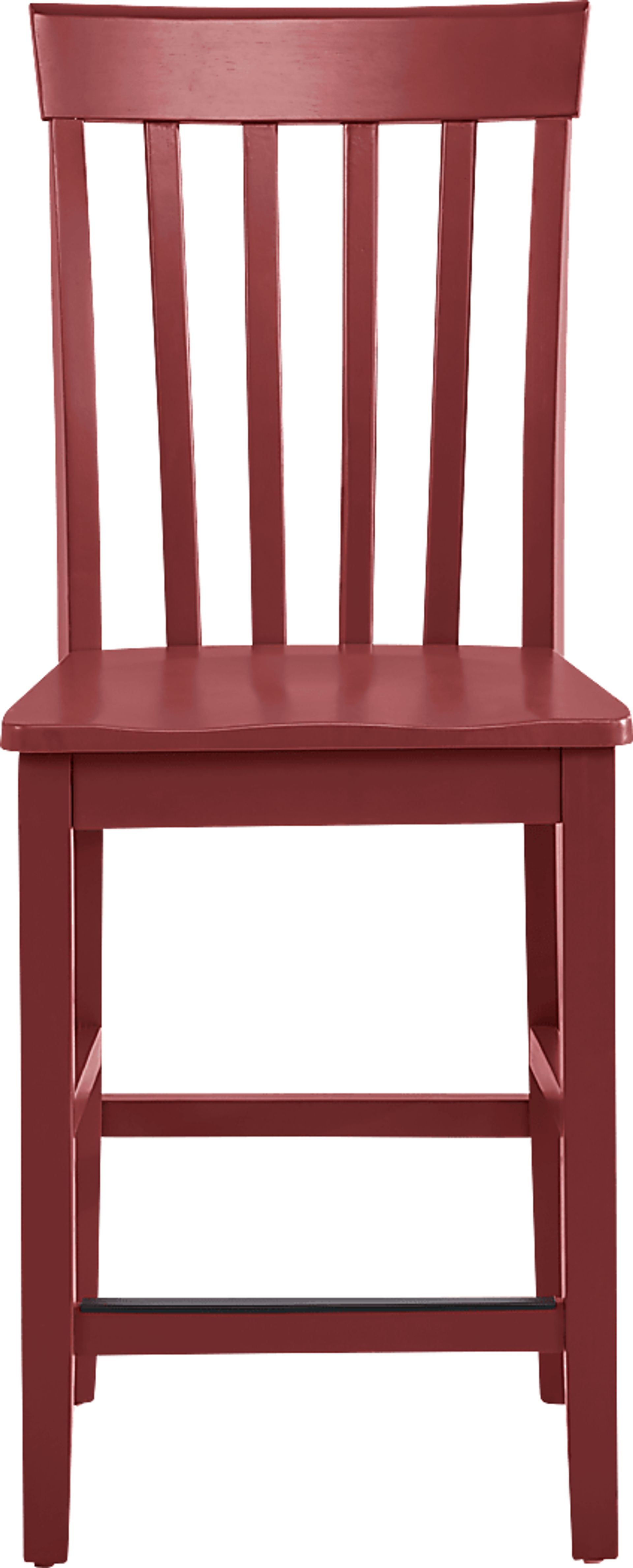 Concord White 5 Pc Counter Height Drop Leaf Dining Room with Red Slat Back Stools - Image 10