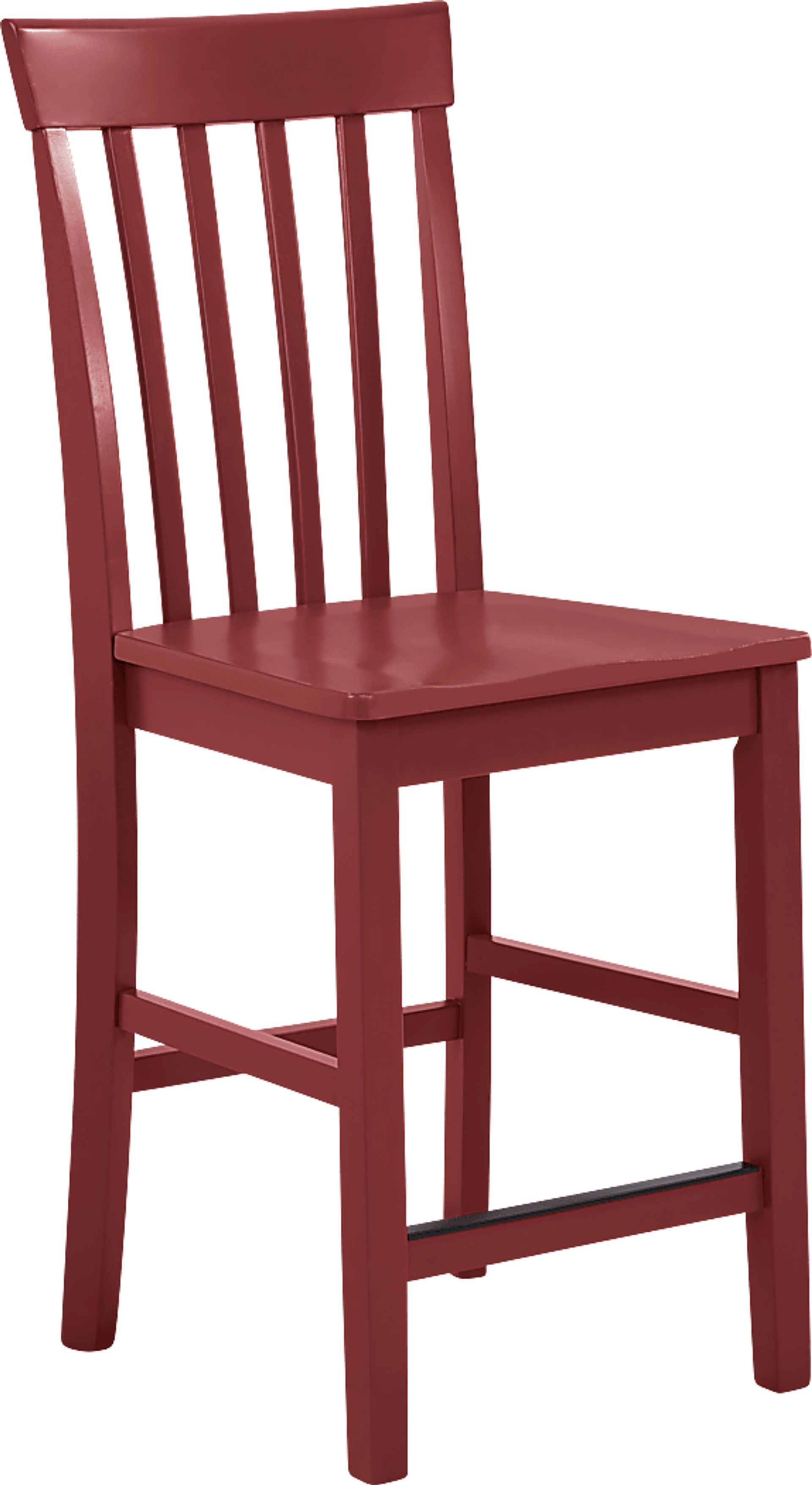 Concord White 5 Pc Counter Height Drop Leaf Dining Room with Red Slat Back Stools - Image 9