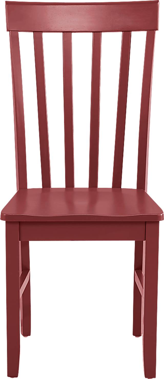 Concord Red Slat Back Side Chair - Thumbnail - Image 2