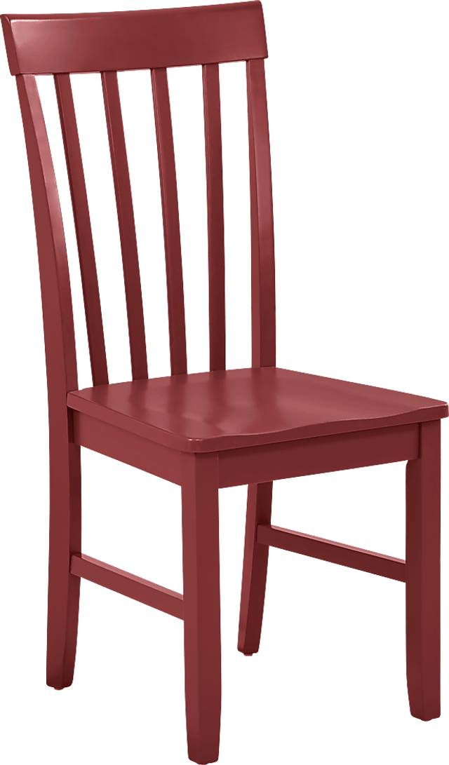 Concord Red Slat Back Side Chair - Thumbnail - Image 1