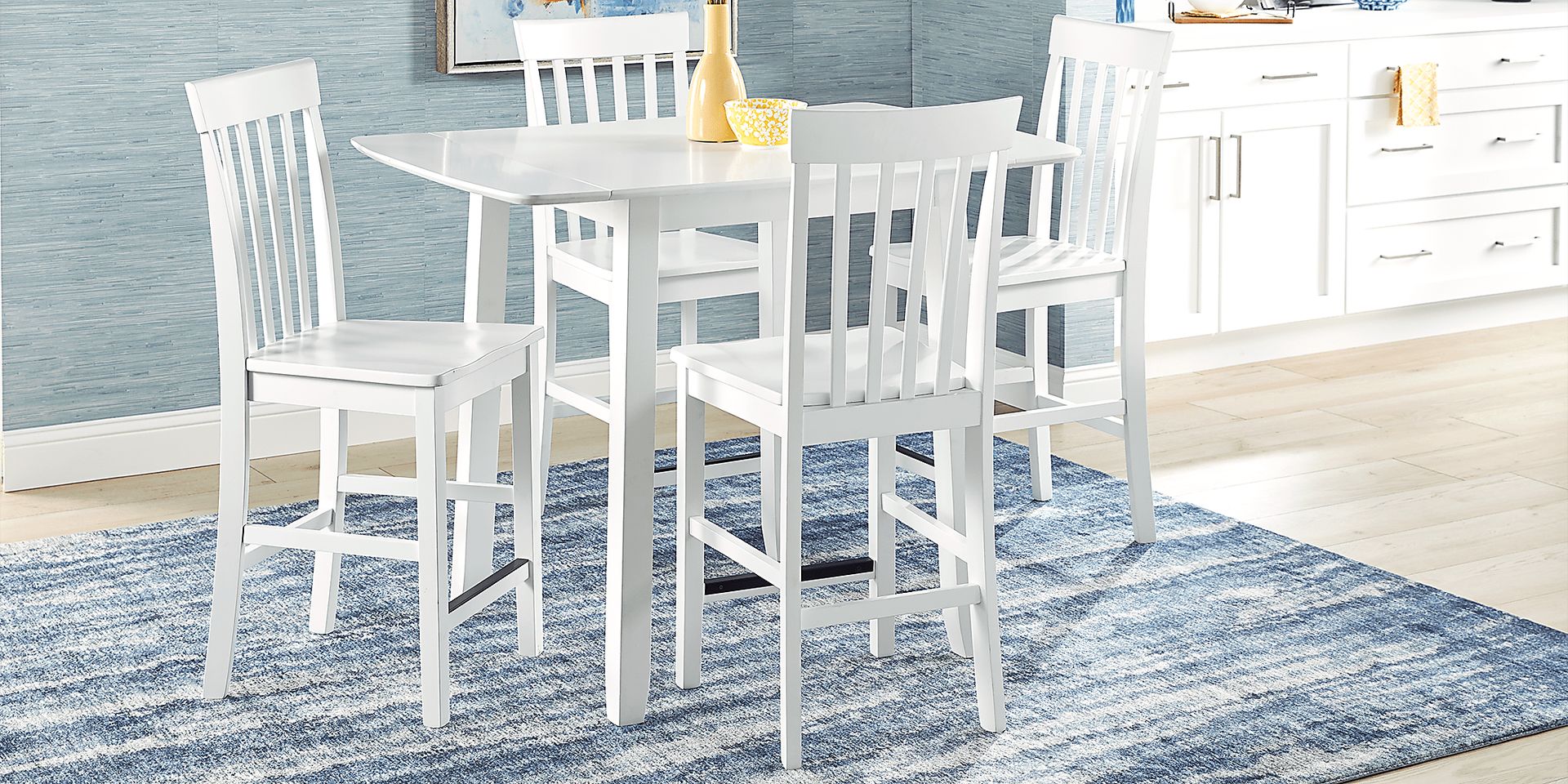 Concord White Counter Height Drop Leaf Dining Table - Image 2