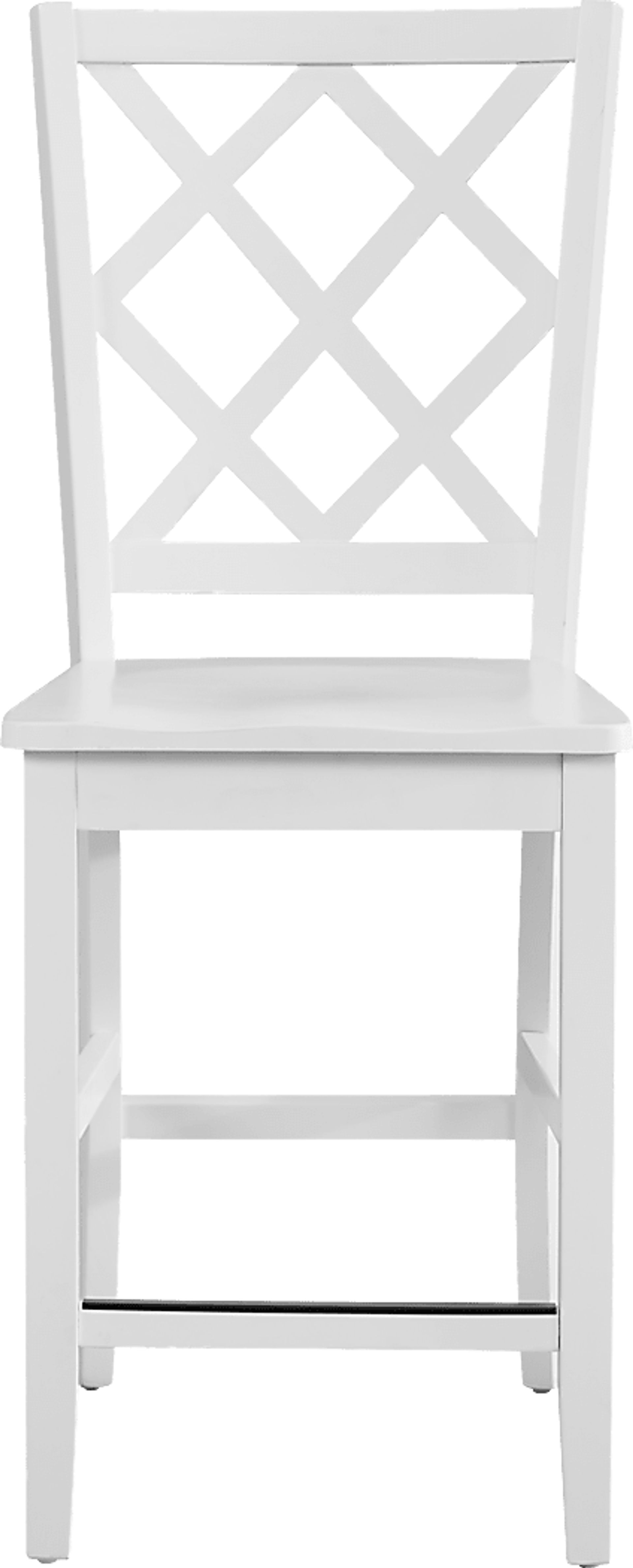 Concord White 5 Pc Counter Height Drop Leaf Dining Room with White Diamond Back Stools - Image 10