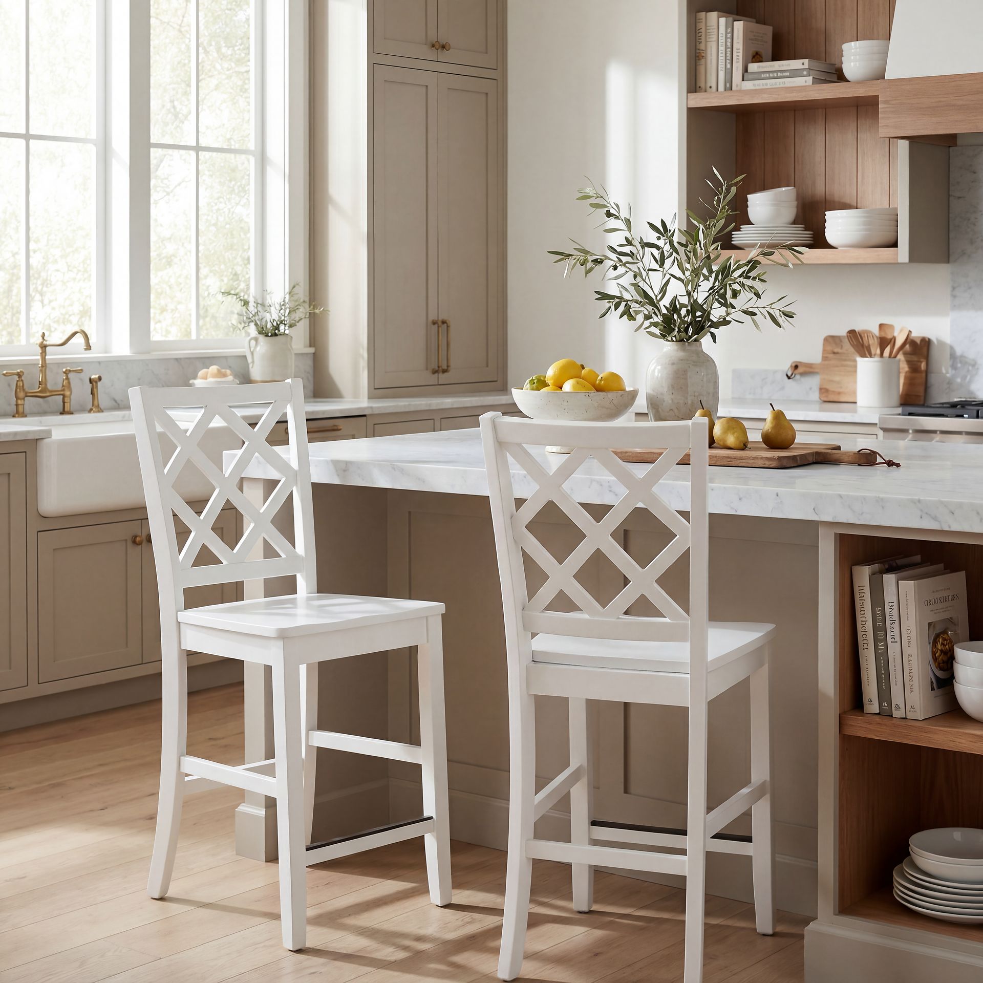 Concord White 3 Pc Counter Height Drop Leaf Dining Room with White Diamond Back Stools - Image 13