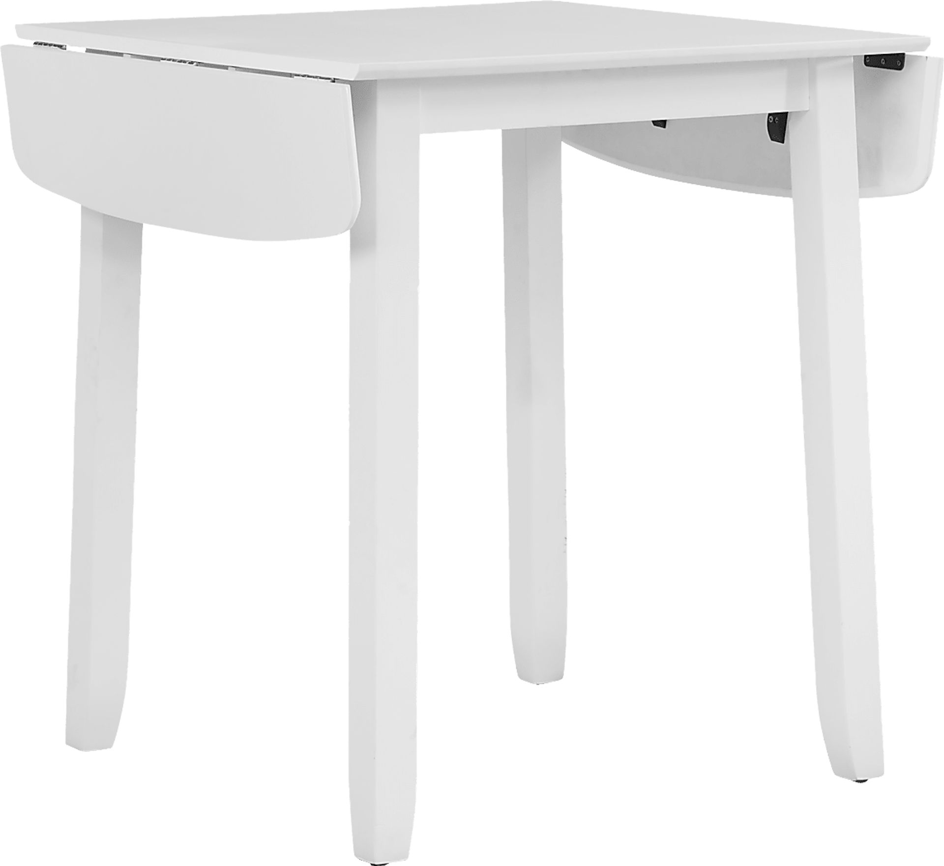 Concord White 5 Pc Counter Height Drop Leaf Dining Room with Blue Slat Back Stools - Image 3