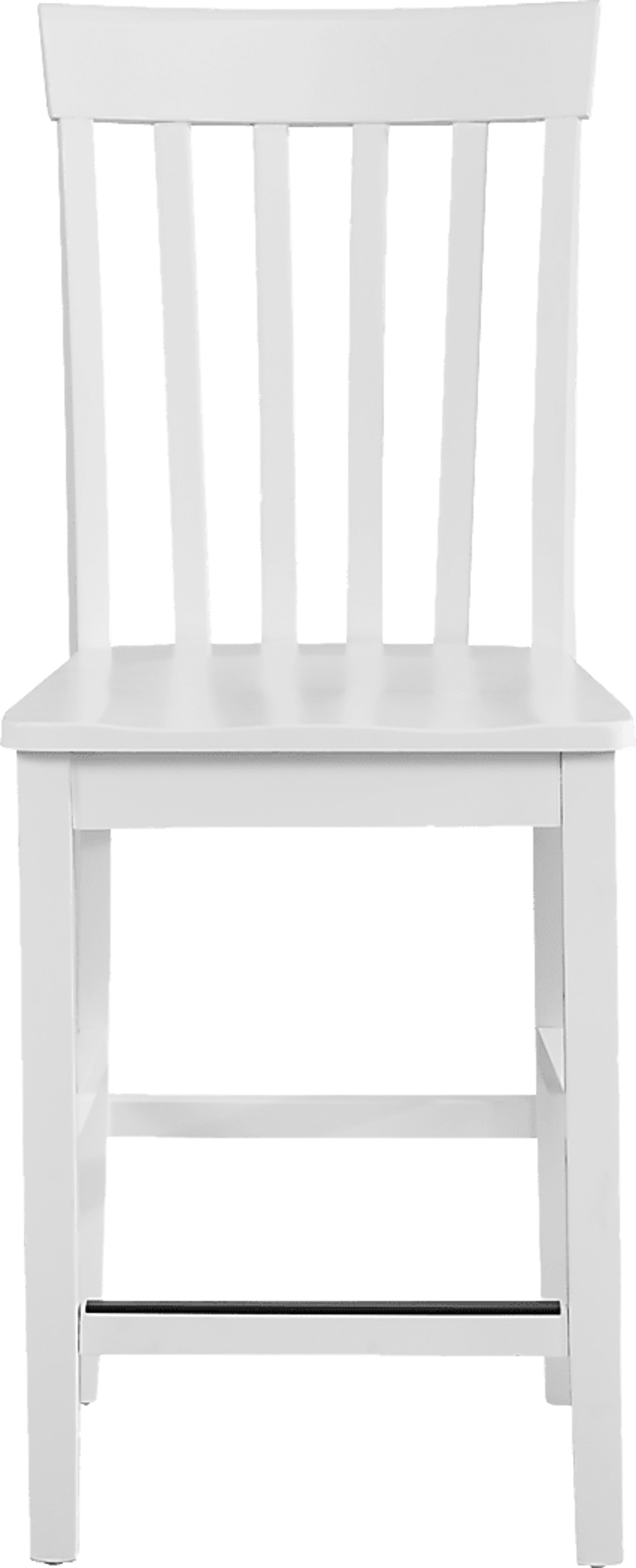 Concord White 5 Pc Counter Height Drop Leaf Dining Room with White Slat Back Stools - Image 10