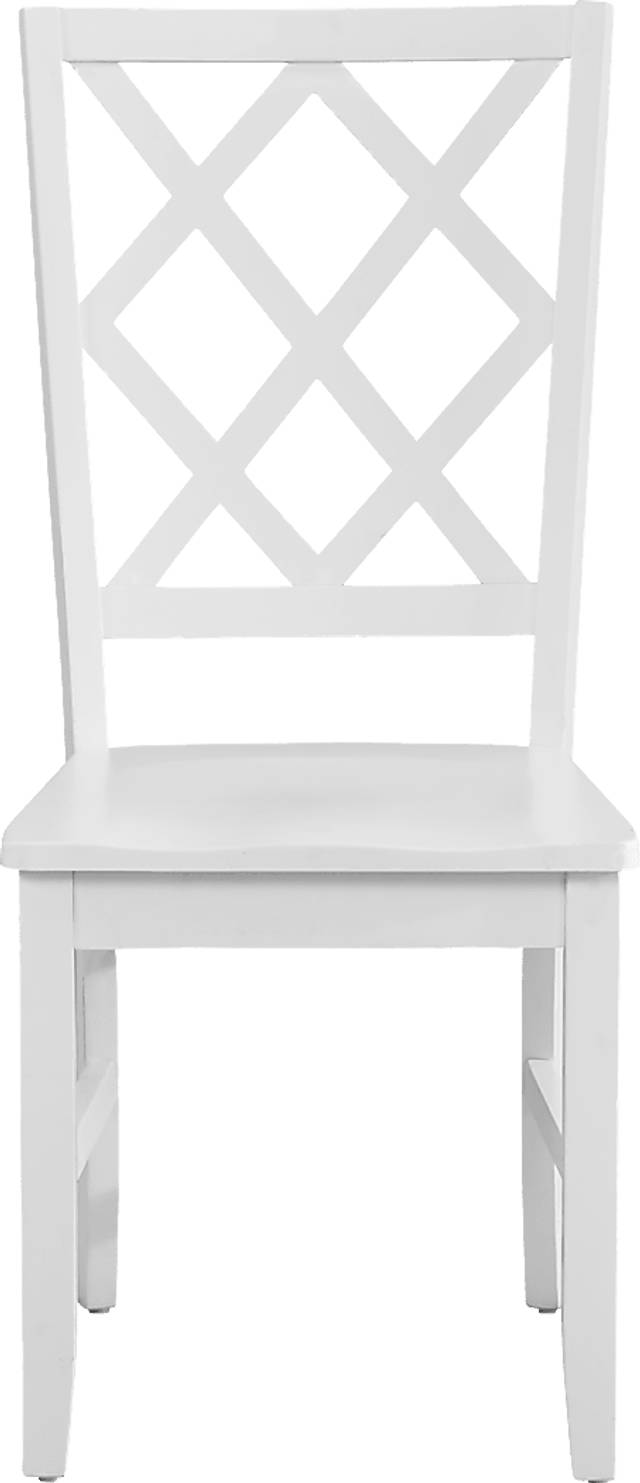Concord White 5 Pc Drop Leaf Dining Room with Diamond Back Chairs - Thumbnail - Image 10