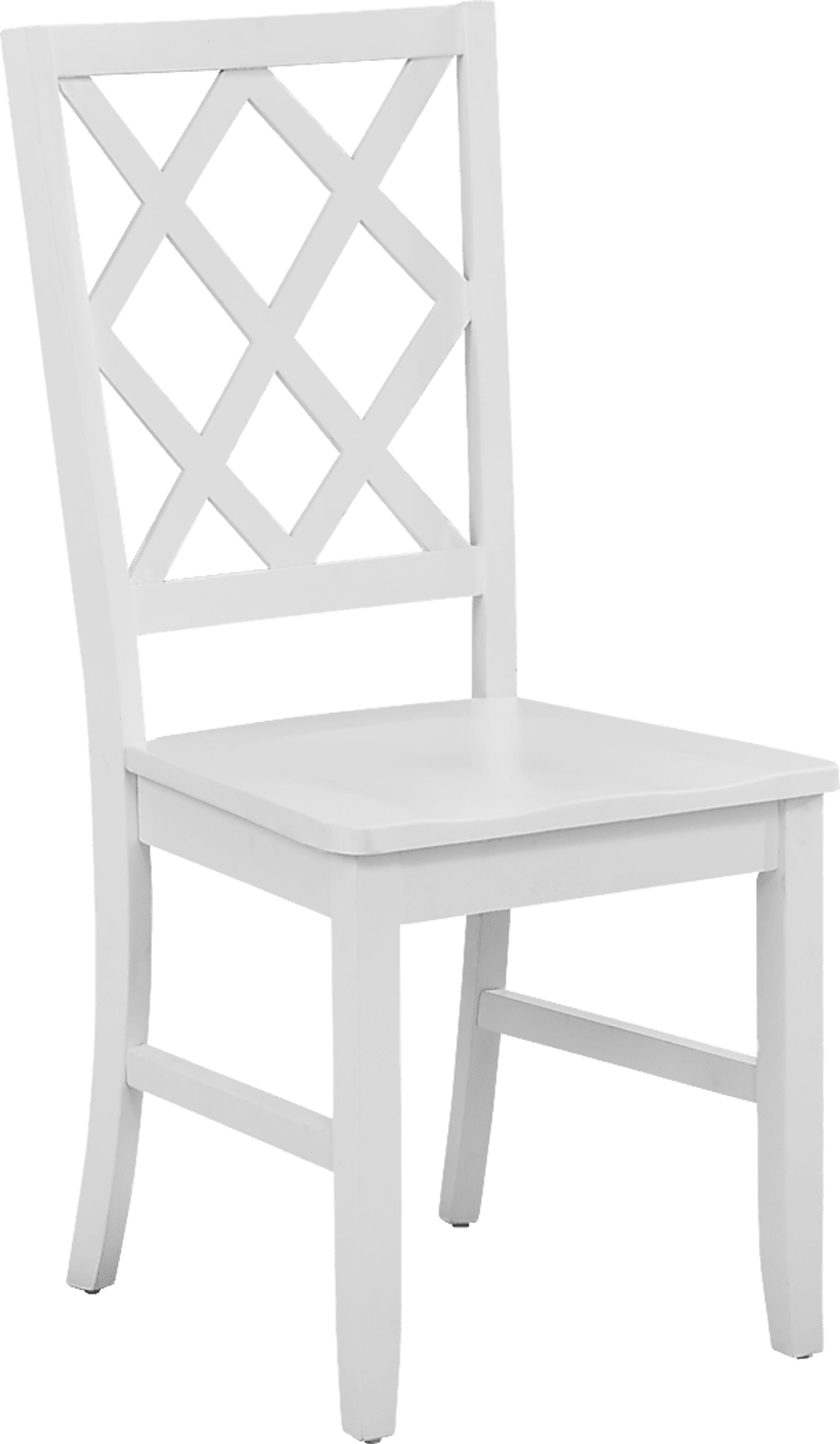 Concord White 5 Pc Drop Leaf Dining Room with Diamond Back Chairs - Image 9