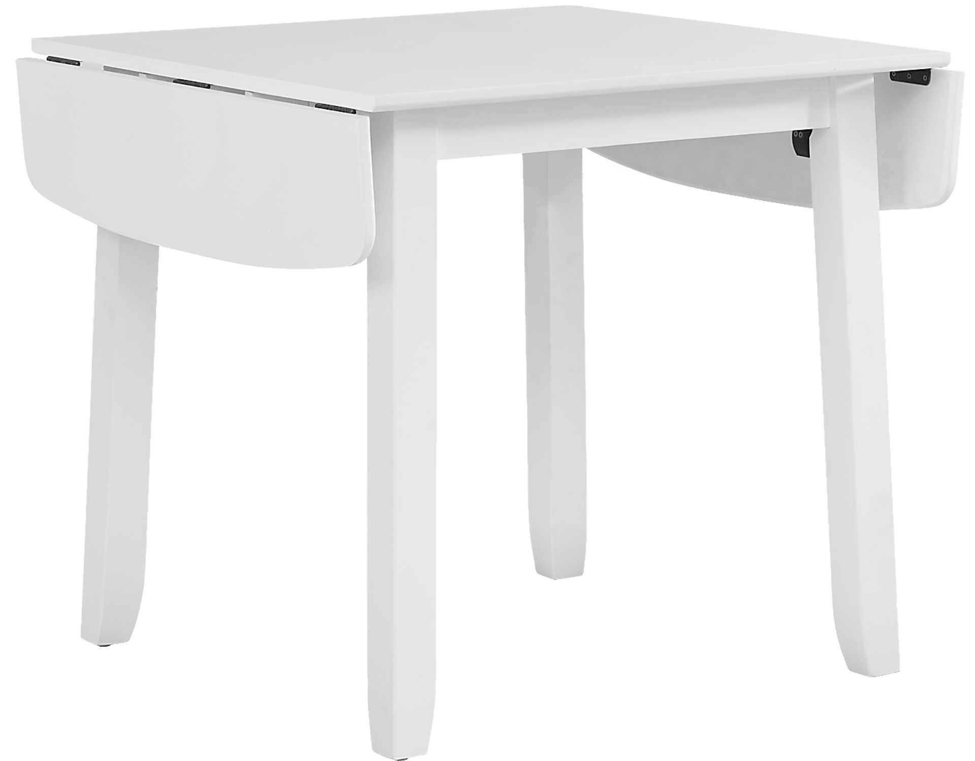 Concord White 5 Pc Drop Leaf Dining Room with Blue Slat Back Chairs - Image 3