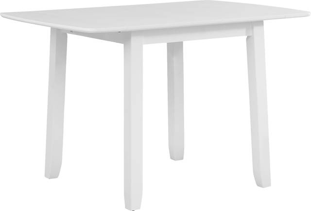 Concord White 5 Pc Drop Leaf Dining Room with Blue Slat Back Chairs - Thumbnail - Image 2