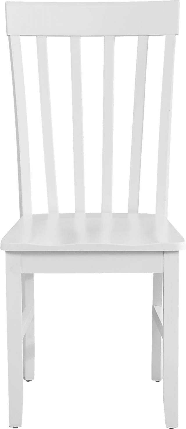 Concord White Slat Back Side Chair - Thumbnail - Image 3