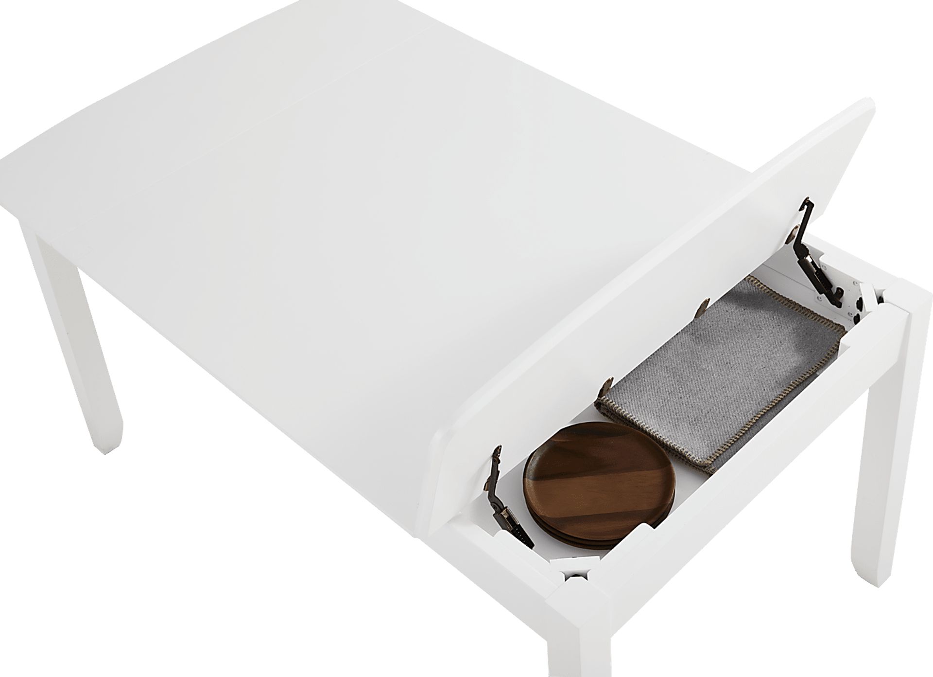 Concord White Storage Dining Table - Image 4